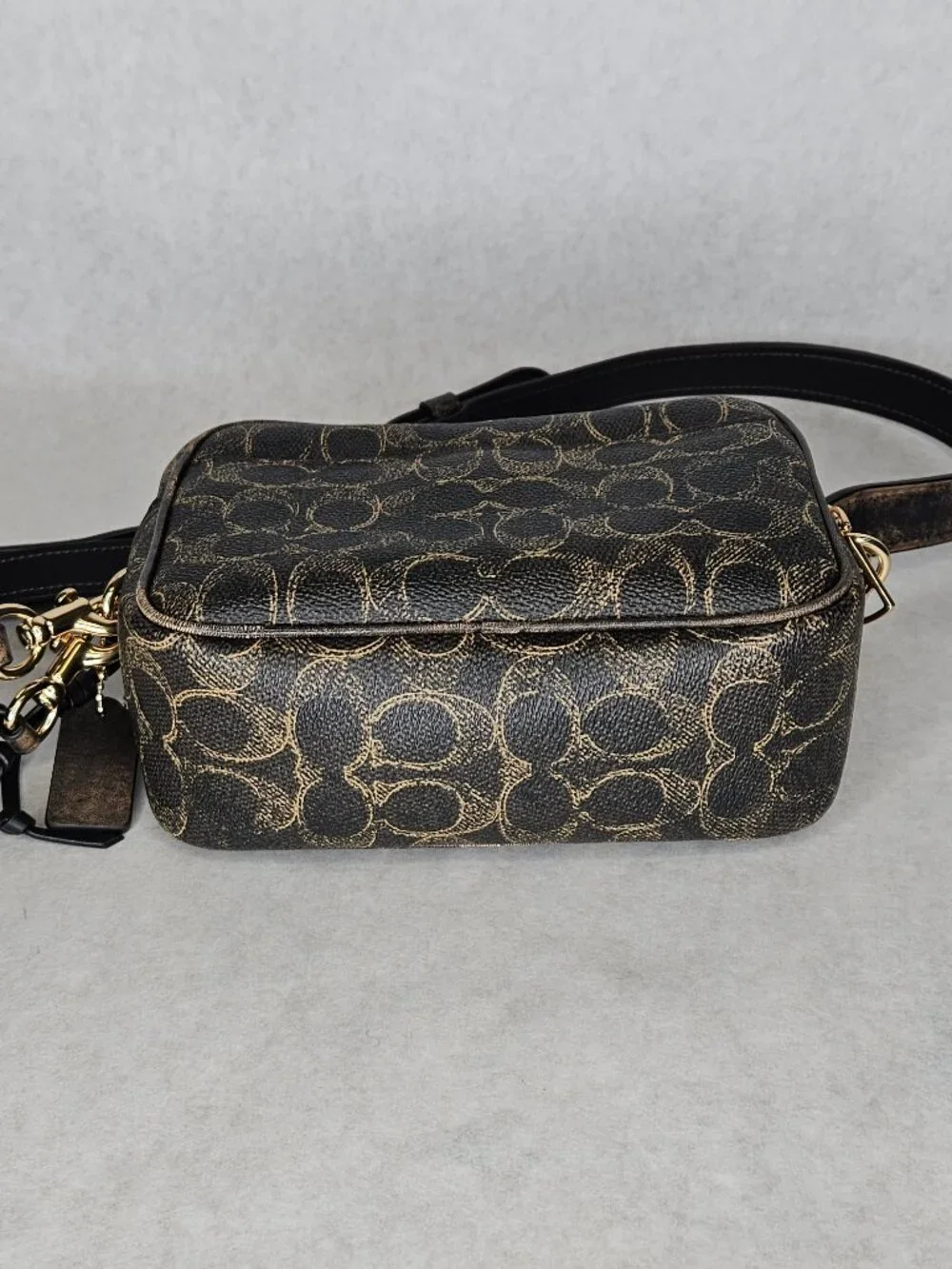 Coach Mini Carey Monogram Signature Crossbody Handbag Purse